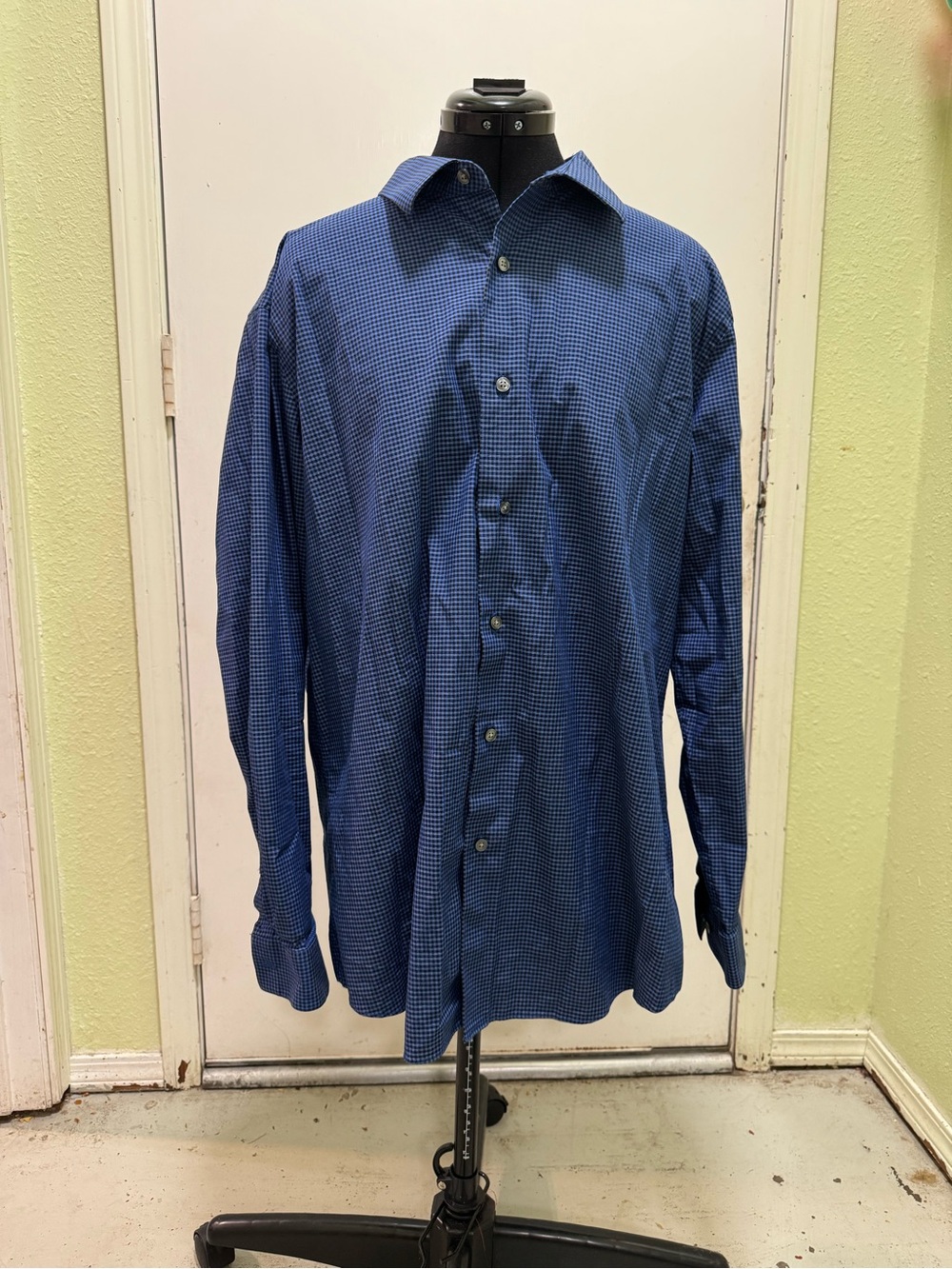 Apt. 9 Men's Navy Micro-Check Dress Shirt